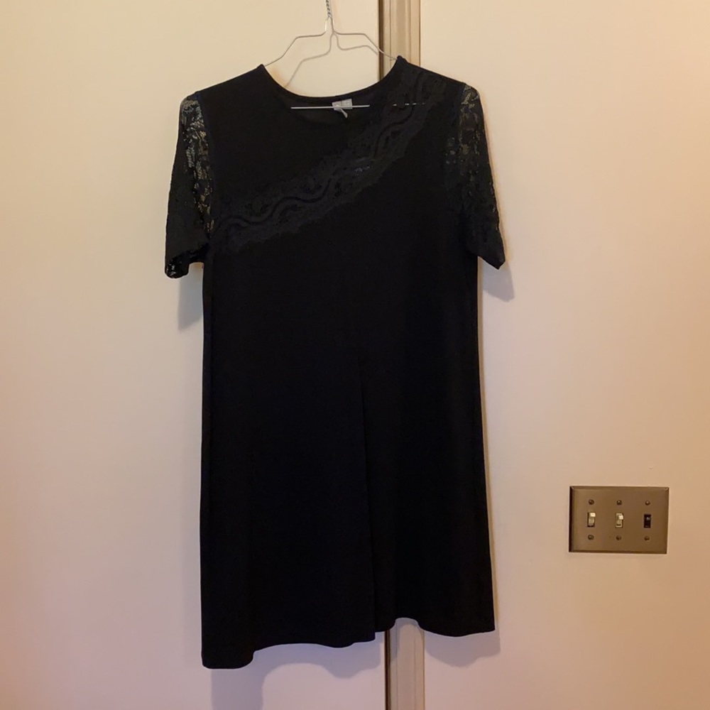 ASOS Design lace insert shift dress (size US 12)